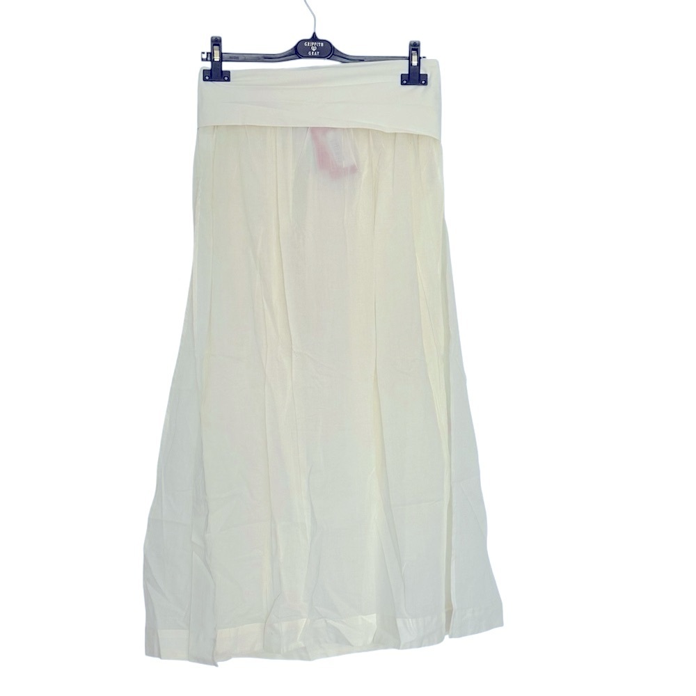 NEW SPANX Cream Swim Coverup‎ Skirt Lightweight Cotton Side Slits Size Large/ XL - Picture 3 of 8